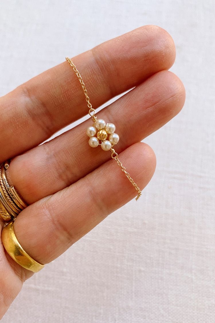 Pearl Pondo Stitch Ring - Specializes in handmade jewelry, Jewelry gold  beads