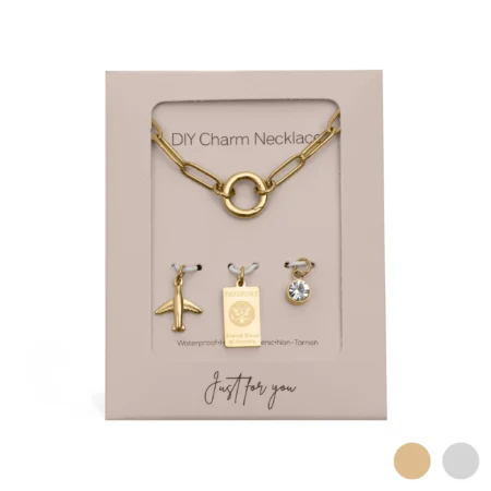 Travel Charm Holder Necklace Gift Set