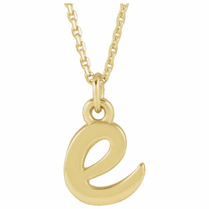 Yellow Gold Initial Necklace