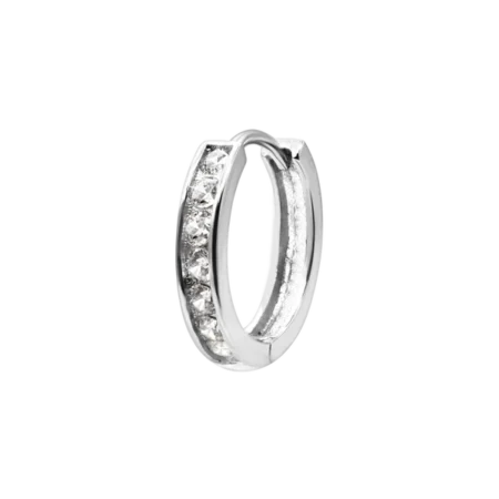 CZ Sterling Silver Endless Hoop