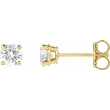 14K Yellow Gold 1/2 CTW Lab-Grown Diamond Earrings