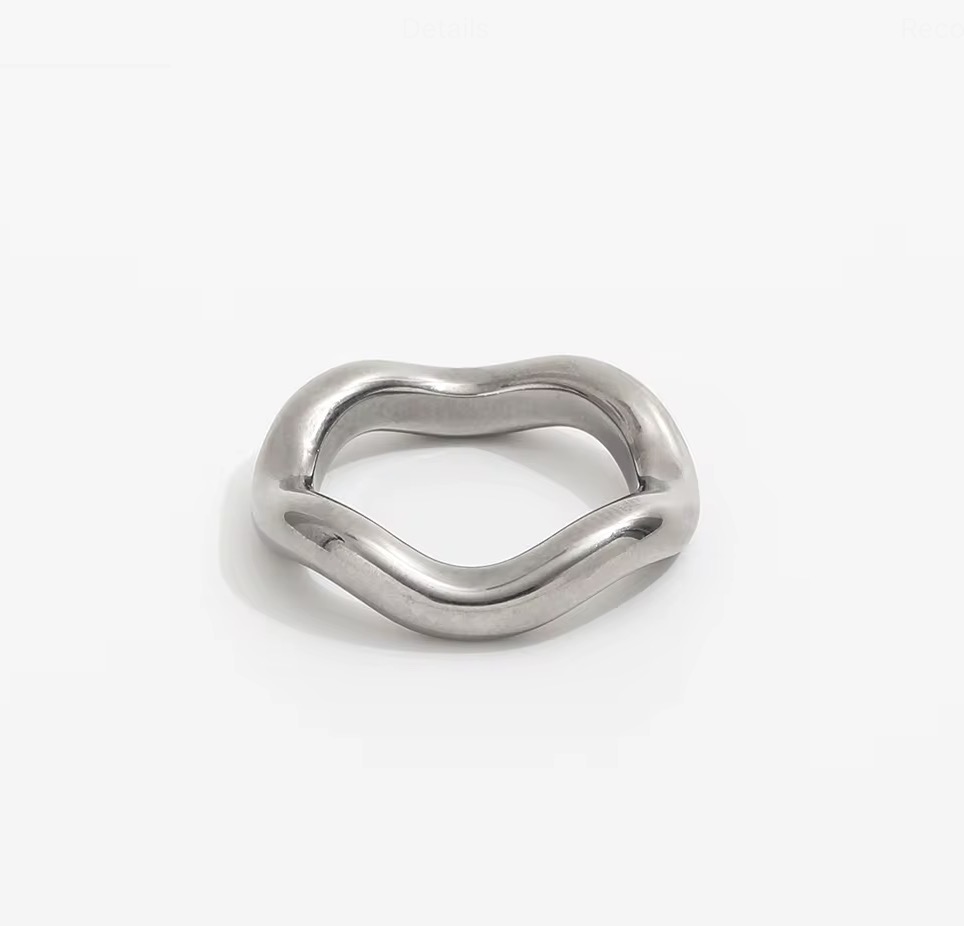 Stainless Steel Wave Ring