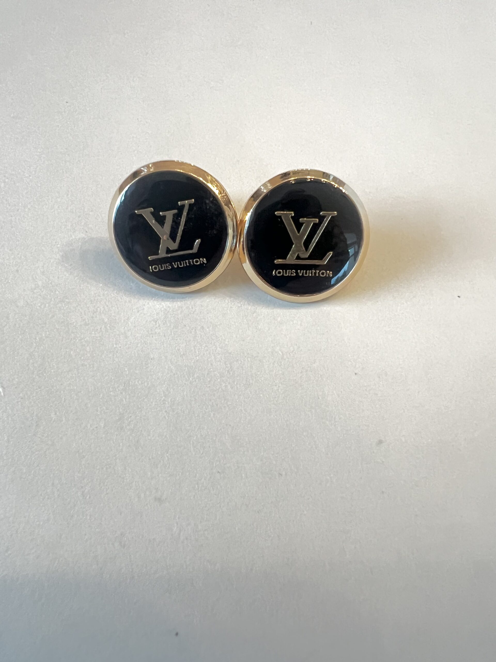 Louis Vuitton Gold Button Earrings