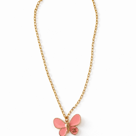 Repurposed Chanel Butterfly Charm Necklace