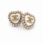 reworked chanel button earrings
