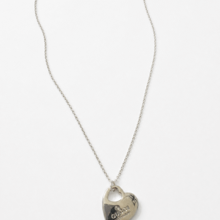 silver gucci pendant on sterling silver chain