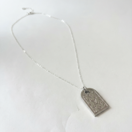 Repurposed Vintage Silver Louis Vuitton Monogram Necklace