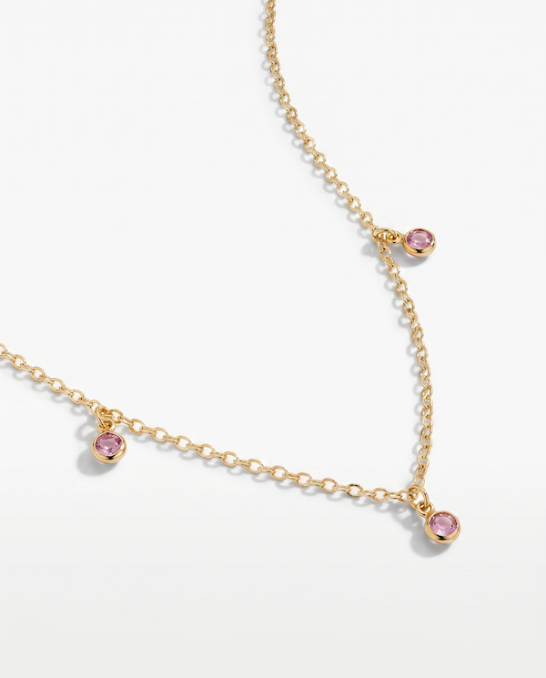 three stone pendant necklace