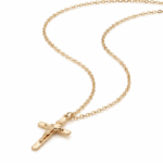 gold crucifix on a gold chain