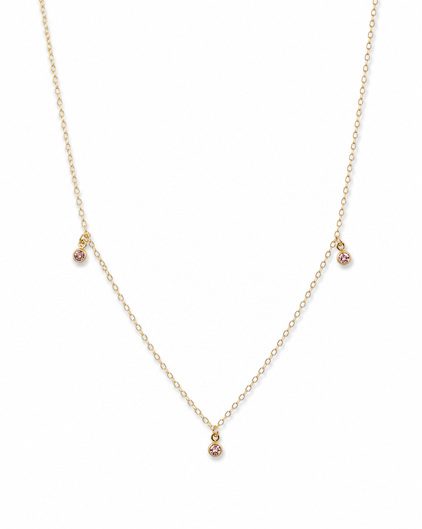 three stone pendant necklace