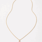 Pink Cubic Zirconia Pendant on a gold chain