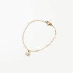 Single stone cubic zirconia on a gold chain