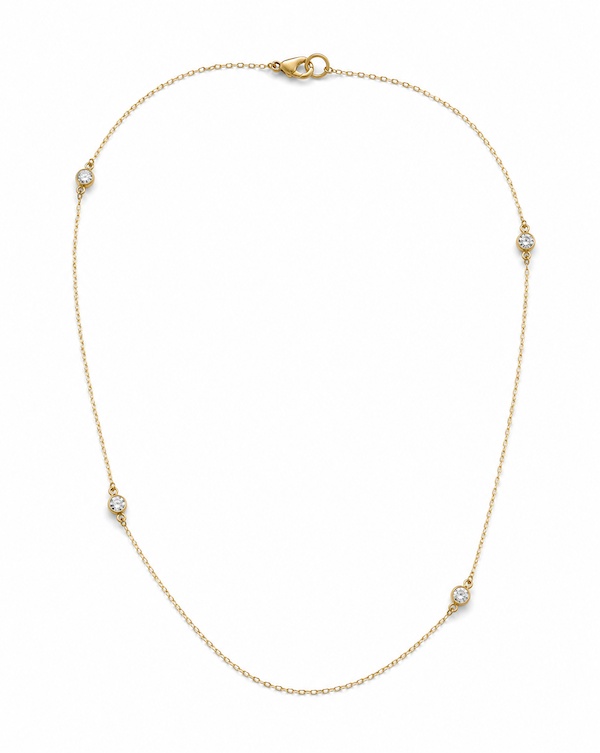 three stone pendant necklace