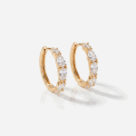 cubic zirconia hoop earrings