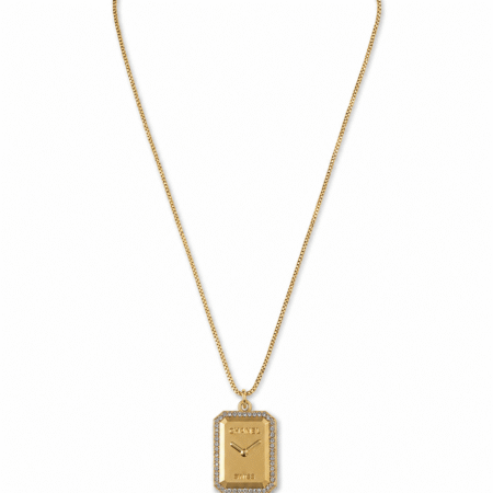 Repurposed Chanel Clock Pendant Necklace