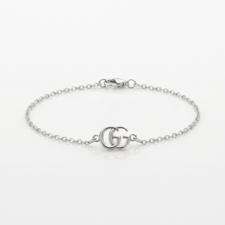 Silver Gucci GG Logo Charm